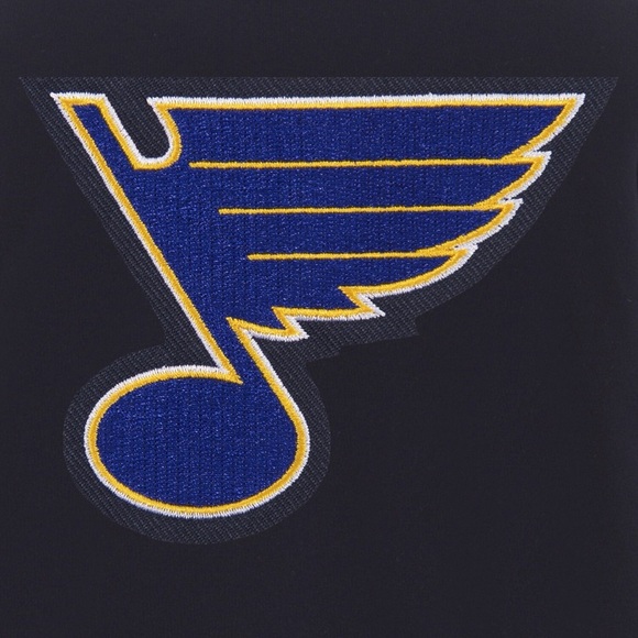 NHL St. Louis Blues Reversible Varsity Jacket Logos Royal & Grey JHD XL - Picture 6 of 12